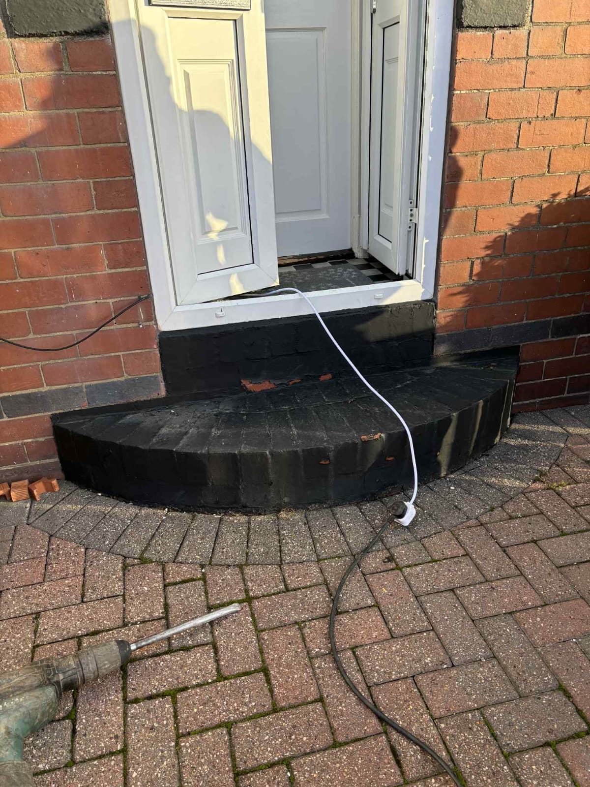 Front entrance steps before rebuild